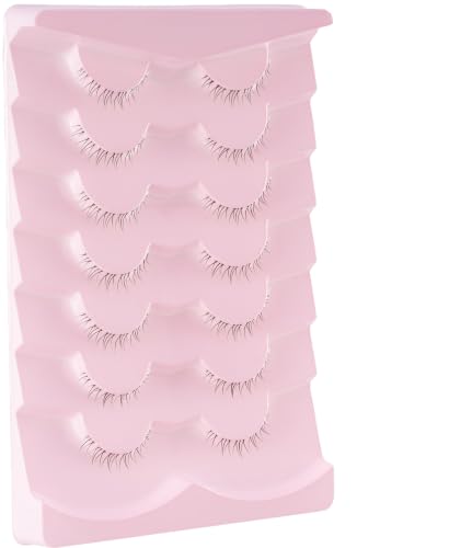 Vegan False Eyelashes 7 Pairs - Natural Wispy Flared Lashes