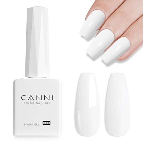 CANNI Pure White Gel Nail Polish 9ml - UV LED Soak Off