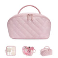 Quilted Makeup Bag Waterproof Cosmetic Organizer 2-Piece Set