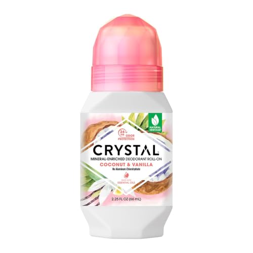 Mineral Deodorant Roll-On Coconut Vanilla Natural Odor Protection 24H