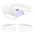 Nail Arm Rest for Nails Tech,U Shaped Manicure Nails Arm Rest Stand,Cozy Leather Hand Rest Holder for Nail Tech Manicure Salon Tools,Detachable Bracket (White)