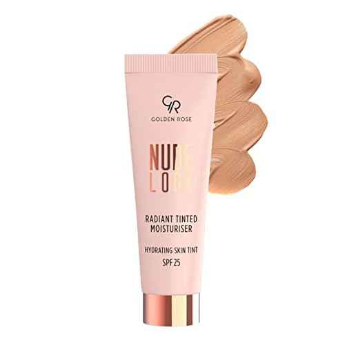 Golden Rose Radiant Tinted Moisturiser Oil-Free Glowy Tinted Moisturizer Foundation UV SPF 25 (MEDIUM TINT)