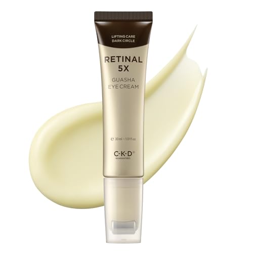 CKD Retinal 5X Gua Sha Eye Cream - Anti-Aging Eye Moisturizer for Wrinkles, Dark Circles & Puffiness ? Firming & Hydrating Under Eye Treatment with Retinal & Collagen. Korean Skincare. 1.01 fl oz.