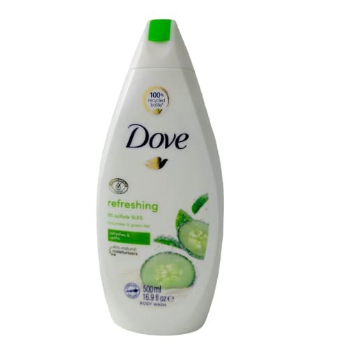 3 Dove Nourishing and Restore Body Wash 16.9oz, Go freash-Cucumber & green tea)10