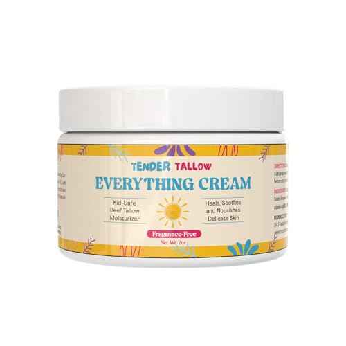 100% Grass Fed Beef Tallow Cream for Babies and Kids - All-Natural, Moisturizing Healing Lotion - Hypoallergenic, 2oz (2 oz., Fragrance-Free)