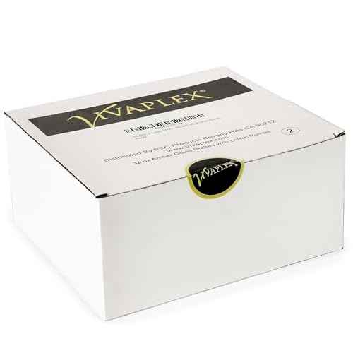 Vivaplex, 2, Large, 32 oz, Empty, Amber Glass Bottles with Black Lotion Pumps