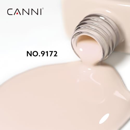 CANNI Nude Pink Gel Nail Polish - Light Color, 1PC, Long-Lasting UV/LED Soak-Off Manicure, Variation 9172-Nude Sand