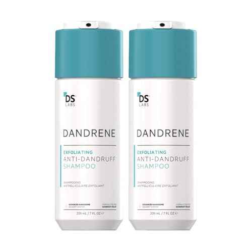 DS Labs Dandrene Dandruff Shampoo, 205mL - for Flaky, Itchy Scalp, Exfoliating Shampoo for Dry Scalp, Seborrheic Dermatitis & Scalp Psoriasis, Color Safe, Sulfate Free, (2 Pack)