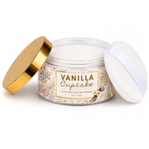 Vanilla Cupcake Body Powder for Women & Men, Talc-Free 8oz