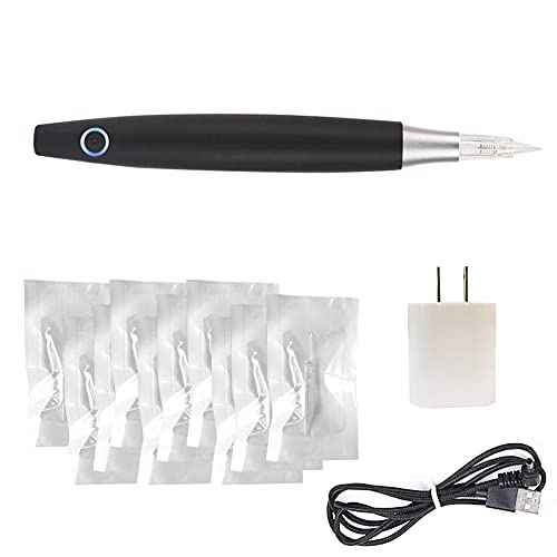 Permanent Eyebrow Makeup Pen Tattoo Rotary Machine 10PCS Needles For Eyebrows,Eyeliners, Lips (Black,AP686B)