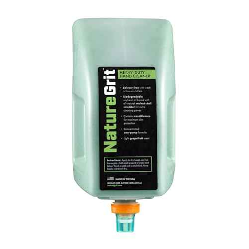Nature Grit ? Heavy Duty Industrial Hand Soap Cleaner Refill ? Walnut Shell Conditioners for Skin Protection for Auto Mechanics, Manufacturing, and Anyone with Working Hands - 3-liter (Case of 3)