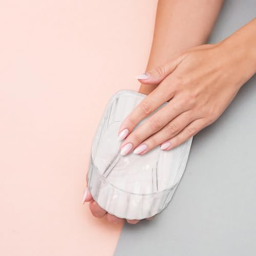 FRCOLOR Nail Soaking Bowl 5.78X4.33X12.30In Gel Polish Remover Bowl for Manicure Hand Soak Softening Cuticles Suitable for Salon and Home Use