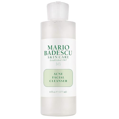 Mario Badescu Acne Facial Cleanser & Special Cucumber Lotion Set | Oil-Free Face Wash with Salicylic Acid & Aloe Vera + Non-Drying Toner for Excess Oil & Breakouts | 6 Fl Oz & 8 Fl Oz
