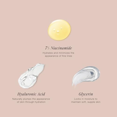 Jouer Luminizing Glow Drops for Face, Dewy Serum for Glowing Skin, 7% Niacinamide, Hyaluronic Acid, & Glycerin, 1 fl oz