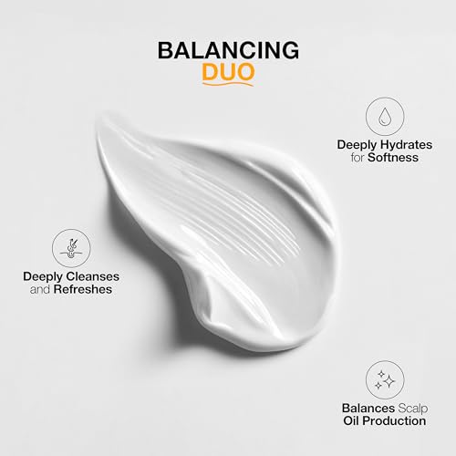 GK HAIR Balancing Shampoo and Conditioner Set for Oily Hair Upto 72-Hour Freshness Best Shampoo and Conditioner for Greasy Scalp Build Up Dirt, Skip the Daily Wash, Gentle Fragrance 10.1 Fl Oz