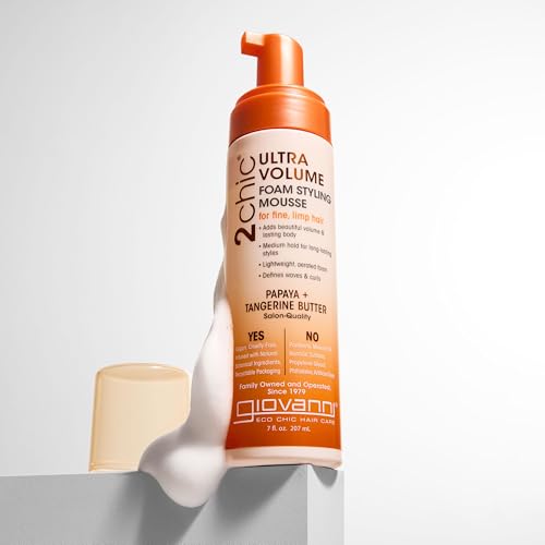GIOVANNI Ultra-Volume Mousse for Fine Thin Hair 7 oz