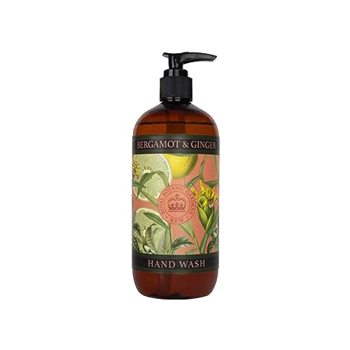 The English Soap Company Kew Gardens Luxury Hand and Body Wash, Refreshing Botanical Wash with a Rich Lather, Enriched with Soothing Aloe Vera and Vitamin E, Bergamot and Ginger Scent 500ml