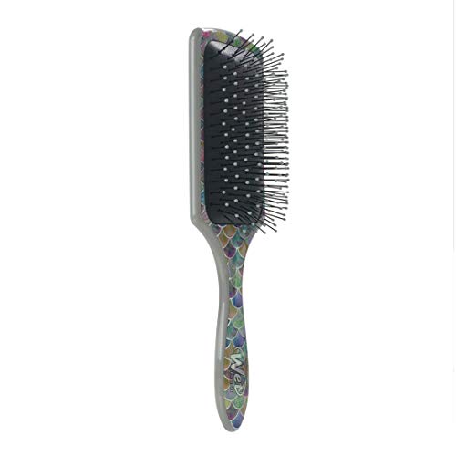 Wet Brush Paddle Detangler Hair Brush, Mermaid Tail - Ultra-Soft IntelliFlex Bristles with AquaVent Design - Spread Hair Treatments Evenly - Pain-Free Hair Brush For Women, Men, Wet And Dry Hair