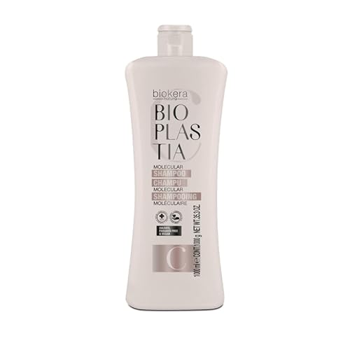 SALERM - Molecular Shampoo - Biokera Bioplastia - 1000 ml - Sulfate and Paraben-Free Shampoo - Vegan Keratin - Revitalizes Hair Fiber and Balances pH After Straightening - Frizz-Free Hair