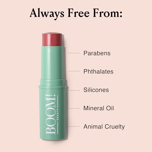 Boomstick Rose Nude® Cream Blush Stick for Cheeks, Eyes & Lips - Long-Wearing & Hydrating Makeup for Mature Skin