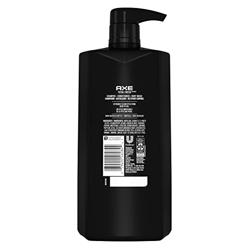 AXE Total Fresh 3-in-1 Body Wash & Shampoo for Men, 28 oz (4 Pack)