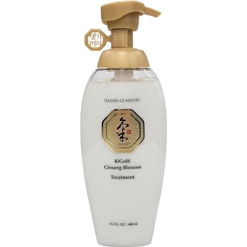 Daeng Gi Meo Ri - Ki Gold Ginseng Blossom Hair Set, Shampoo 13.5FL OZ/400ml and Treatment 13.5FL OZ/400ml