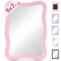 MR.MATE 5x7 Magnetic Locker Mirror | Real Glass, Pink