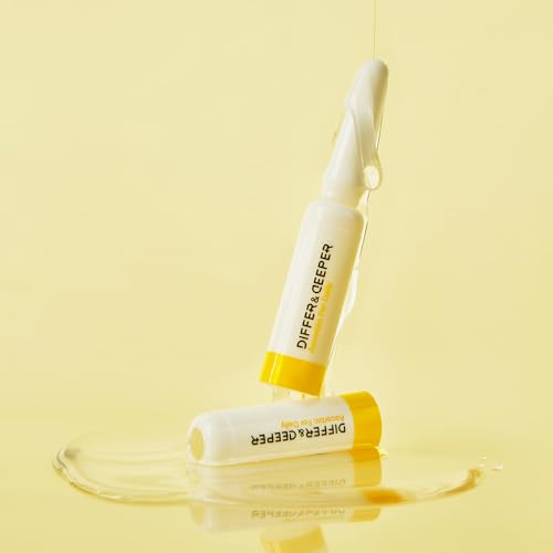 Differ & Deeper Ascorbic For Daily Ampoule ? 20% Pure Vitamin C Serum Lightweight Formula | K-Beauty Skincare Ampoules (7 x 2ml)