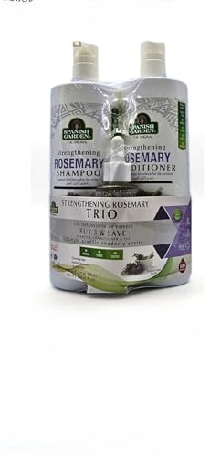 Rosemary Hair Strengthening Trio Set - Shampoo, Conditioner & Oil