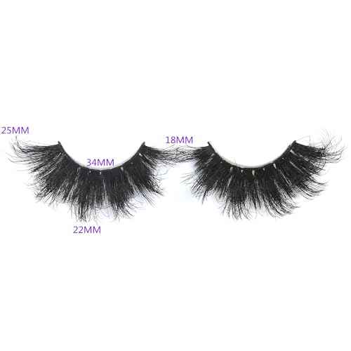 Gmagictobo False Eyelashes Dramatic 25MM Lashes 3D Faux Mink Lashes Wispy Pack Long Thick Volume Soft Strips False Lashes 8 Pairs Multipack
