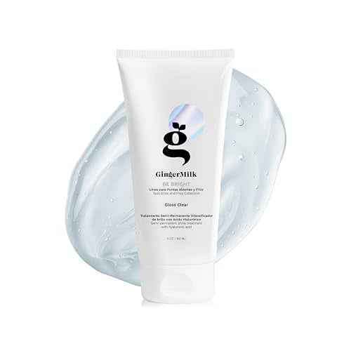 Ginger Milk Hair Gloss Clear Shine and Color-Enhancing Treatment with Hyaluronic Acid, Semi-Permanent Color for Dull & Dry Hair Sulfate Free | BE BRIGHT 5 Fl Oz | 150 ml