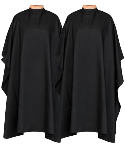 IFAMIO 2 Pack Barber Capes 59x47in Nylon Hairdressing Cape with Snap Closure