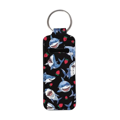 Neoprene Lipstick Holder Keychain - Portable Lip Balm Case
