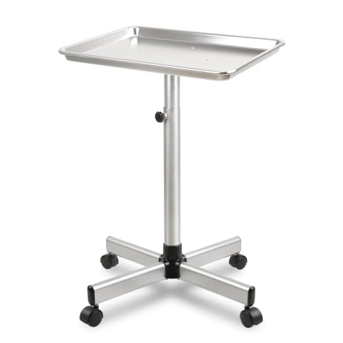 Adjustable Salon Tray on Wheels with Removable Top