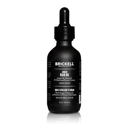 Brickell Men's Argan Oil Hair Treatment - Lightweight Hydrating Oil