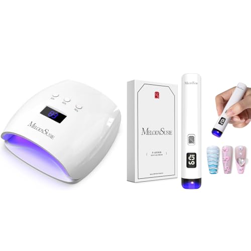 Melodysusie 54w UV Nail Lamp with Handheld UV Light for Gel Nails