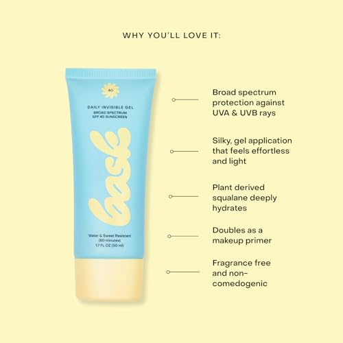 Bask Sunscreen Carry-on Kit: Travel Size Bundle with Beach and Travel Pouch | SPF 30 & 50 Sheer Moisturizing Sunscreen Lotion, Daily Invisible Gel SPF 40 Face Sunscreen, & Convenient Travel Pouch