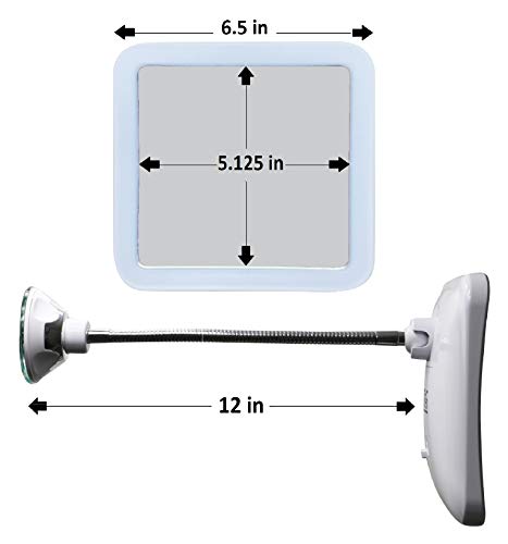 JiBen 10X Magnifying Makeup Mirror with LED Light & Suction Cup