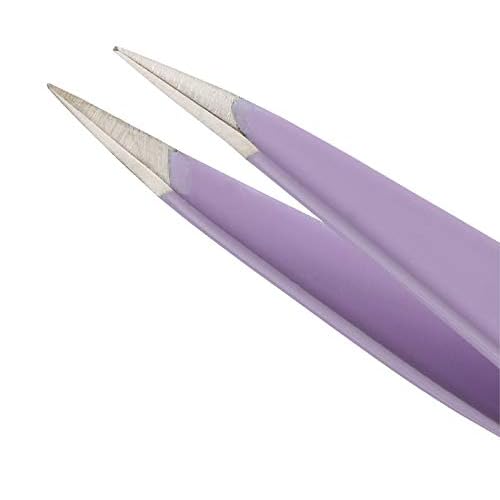 Tweezerman Mini Slant and Point Tip Tweezer - Tweezers Set for Eyebrows, Travel Tweezers for Eyebrows, Facial Hair