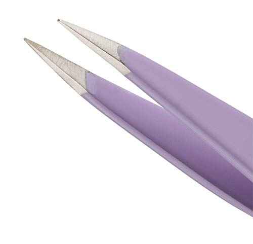 Tweezerman Mini Slant and Point Tip Tweezer - Tweezers Set for Eyebrows, Facial Hair, Ingrown Hairs