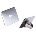 HLLMX 1 PCS Nail Art Palette Nail Art Palette Stainless Steel Cosmetic Makeup Palette Mini Nail Art Cosmetic Ring Palette DIY Art Design Paint Color Mixing Palette Metal Tool