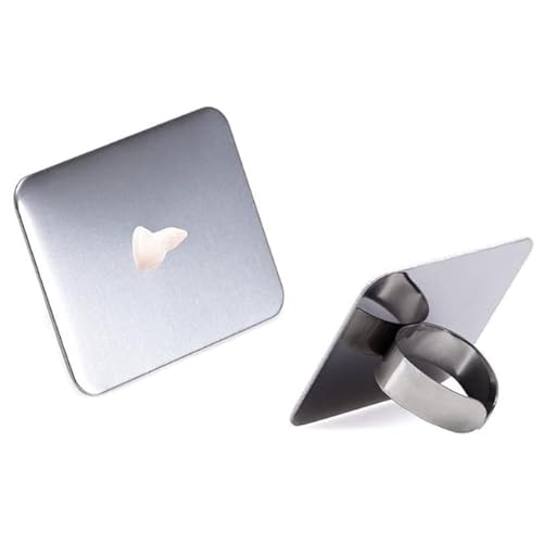 HLLMX 1 PCS Nail Art Palette Nail Art Palette Stainless Steel Cosmetic Makeup Palette Mini Nail Art Cosmetic Ring Palette DIY Art Design Paint Color Mixing Palette Metal Tool