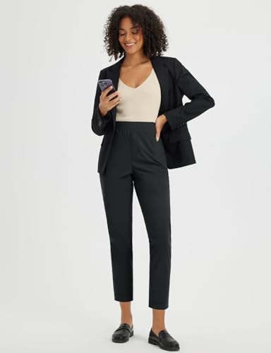 Baleaf Women's Stretchy Travel Pants with Zipper Pockets