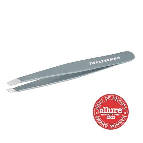 Tweezerman Exclusive Mist Blue Slant Tweezer - Hair Removal Tweezers, Stainless Steel