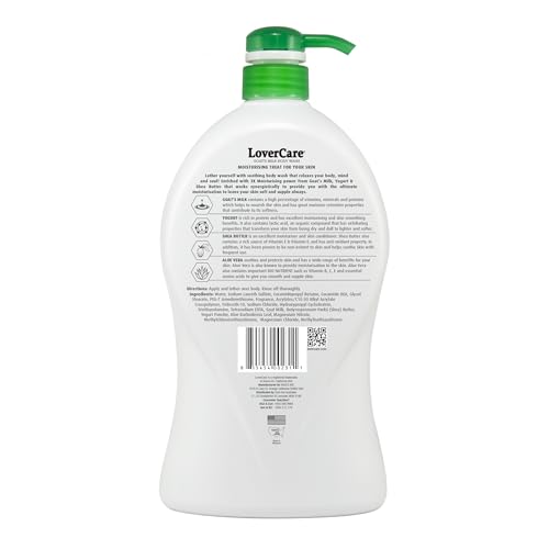 Goat Milk Body Lotion for Dry Skin Aloe Vera 27.05oz (800ml) - Combo Body Lotion & Body Wash¡¦