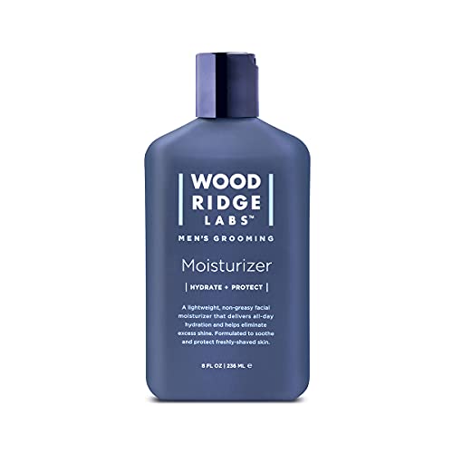 Wooridge Labs Men's Grooming Facial Moisturizer with Vitamin E & Niacinamide - Soothes Freshly Shaved Skin | Lightweight, All-Day Hydration | Non-Greasy | Paraben & Cruelty Free | Made in USA (8 oz)