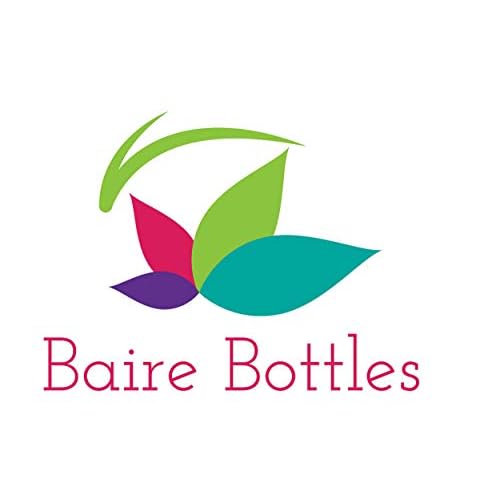 16 oz Refillable Plastic Bottles with Disc Lids - 6 Pack with Waterproof Labels - Organize Soap, Shampoo, Lotion - PET, Lightweight, BPA Free (Amber/Brown, White Disc, Floral Labels)