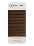 Heliums Thin Seamless Hair Ties Dark Brown 6mm 18 Pack