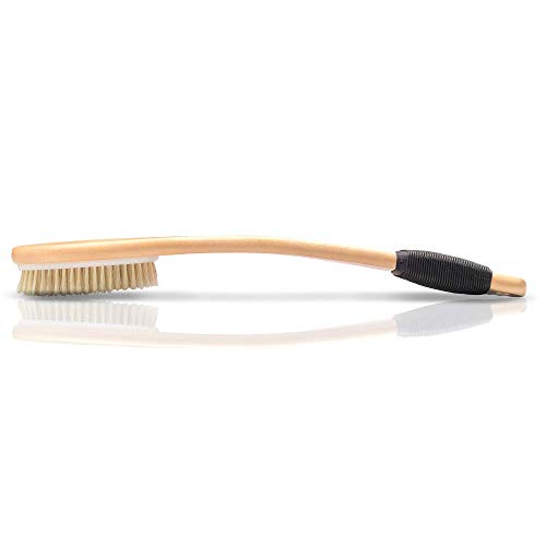 Wooden Bath Brush with Long Handle for Back Exfoliating