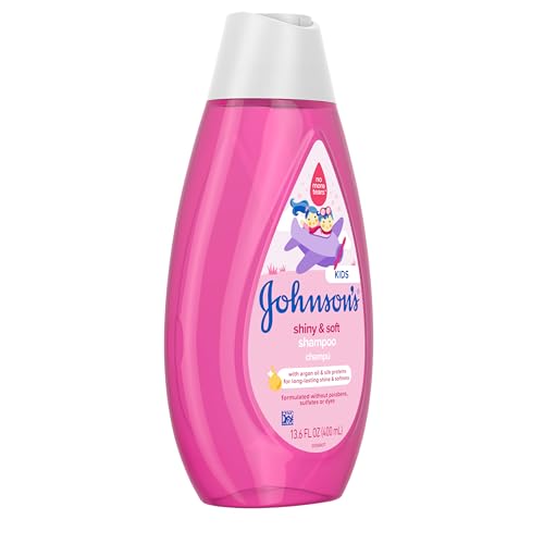 Johnson's Shiny & Soft Kids' Shampoo – Argan Oil & Silk, 13.6 fl oz